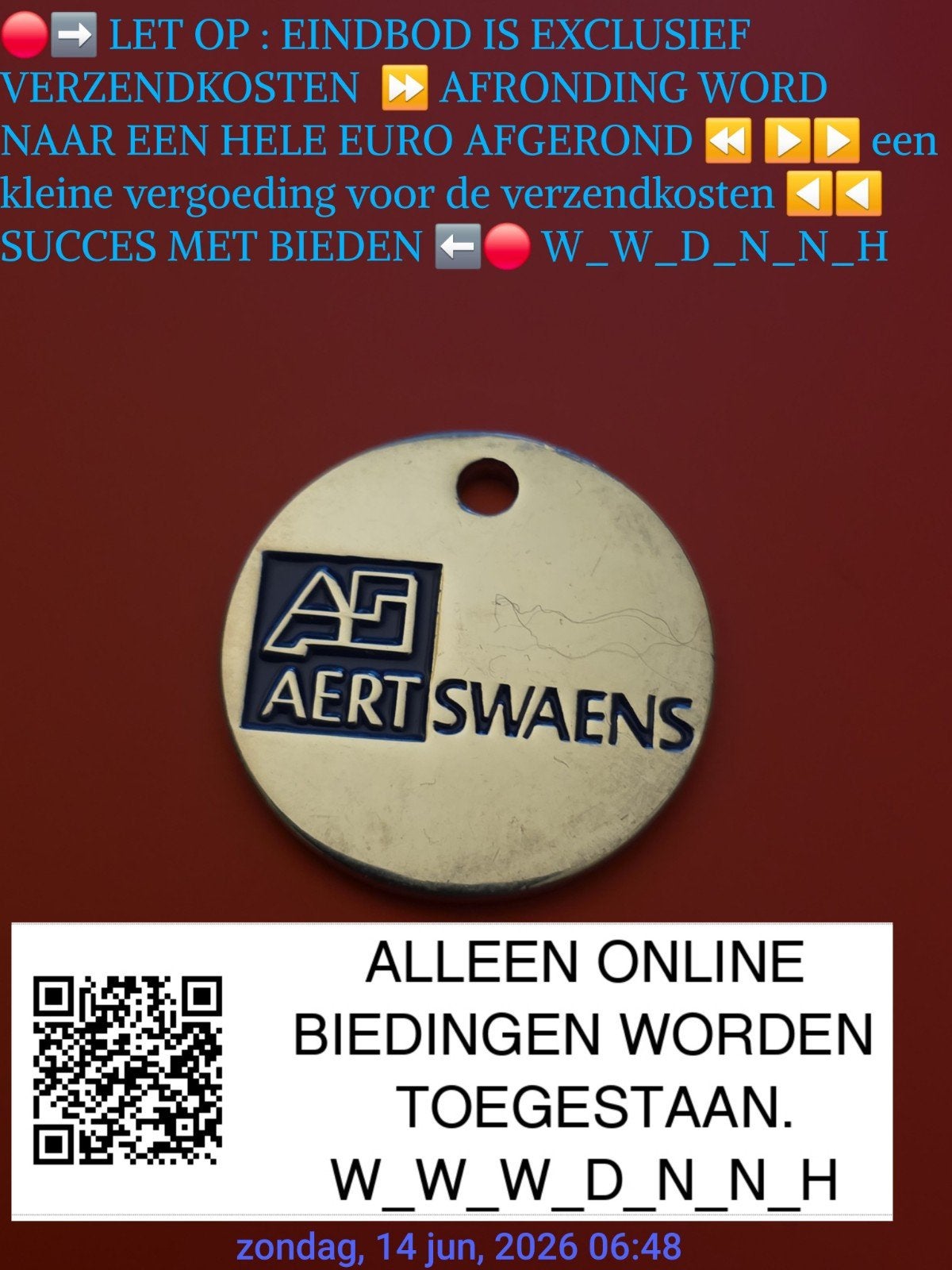 Winkelwagenpenning: aert swaens