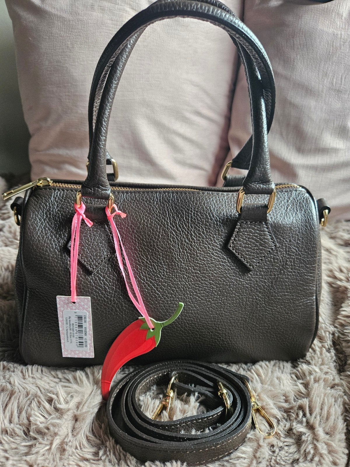 My Jewellery leren tas donkerbruin, Ophalen, Nieuw, Bruin, Handtas