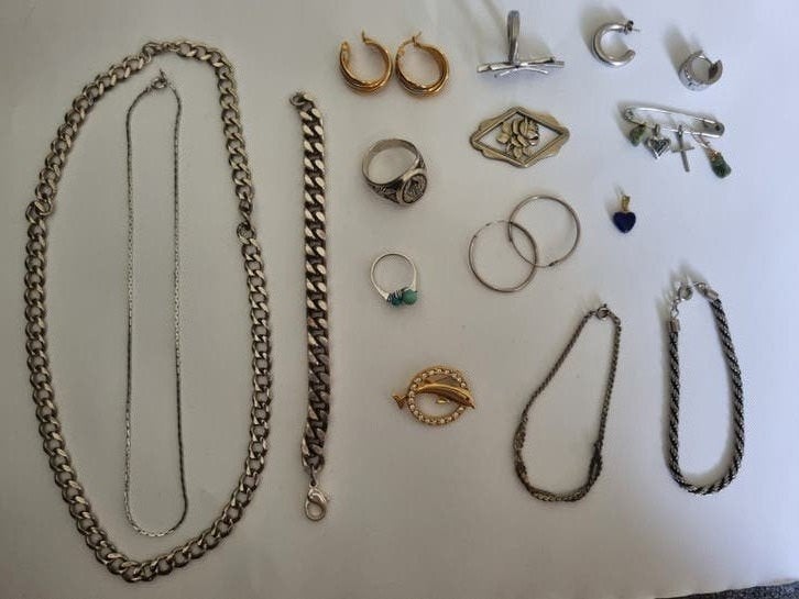 Partij sieraden, zie omschrijving, Verzenden, Gebruikt, Overige materialen