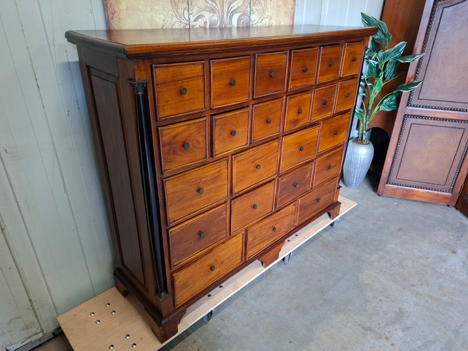 Oude ladenkast, apothekerskast , archiefkast, empire style,, Huis en Inrichting, Kasten | Dressoirs, Ophalen of Verzenden, 25 tot 50 cm