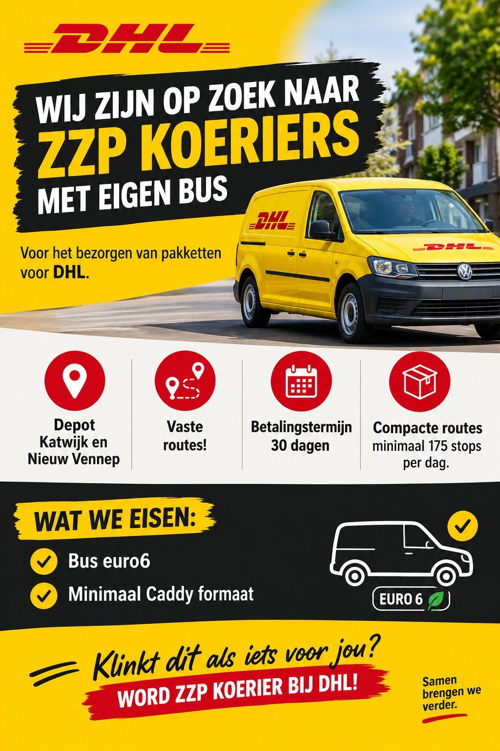 GEZOCHT ZZP PAKKETBEZORGER