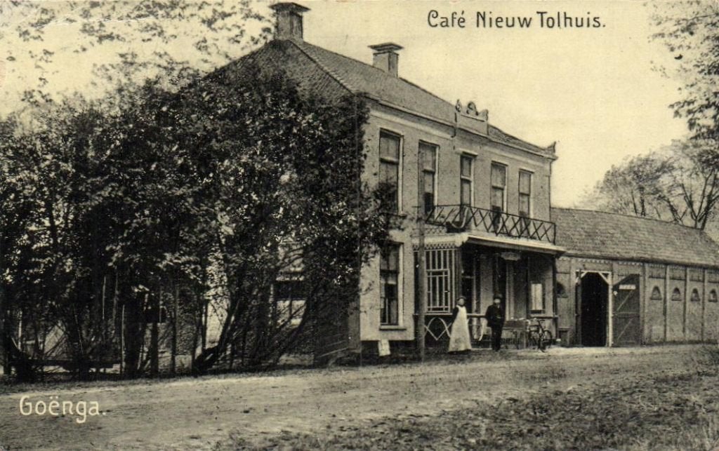 Goenga ( Friesland) - Cafe Nieuw Tolhuis -FRAAI!! -1916, Verzamelen, Ansichtkaarten | Nederland, Ophalen of Verzenden, Voor 1920