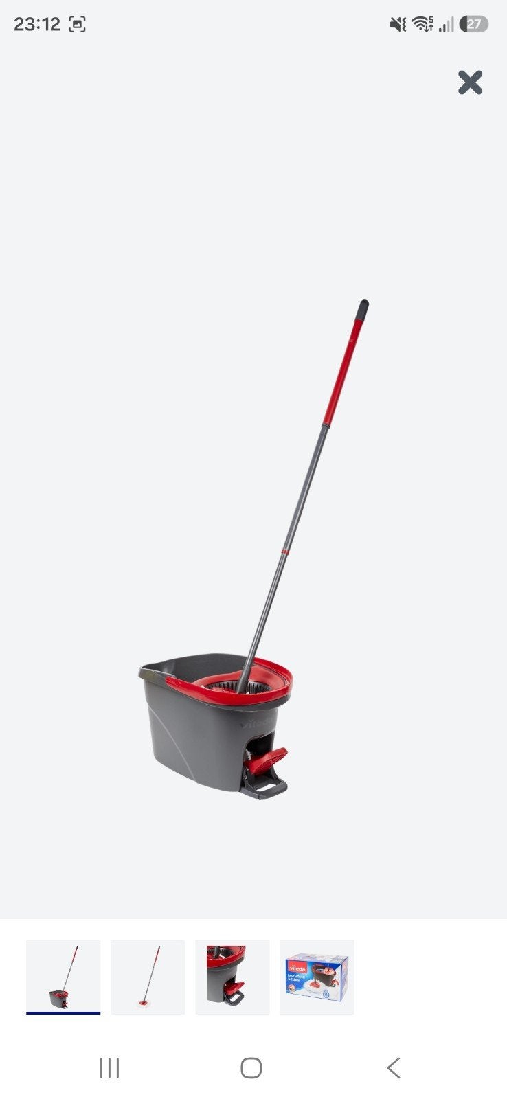 Vileda Easy Wring & Clean Mop Z.G.A.N. met nieuwe dweil, Ophalen, Mop of Dweil