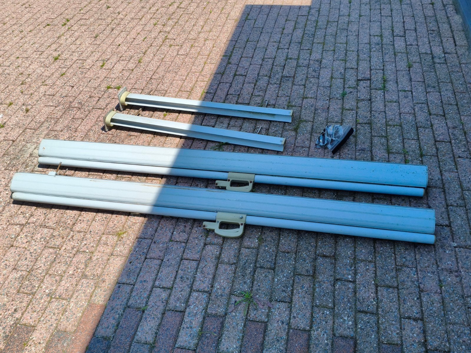 Dubbel Privacy- & Windscherm 2x 3m) en 1,7 meter hoog., Ophalen of Verzenden, Gebruikt