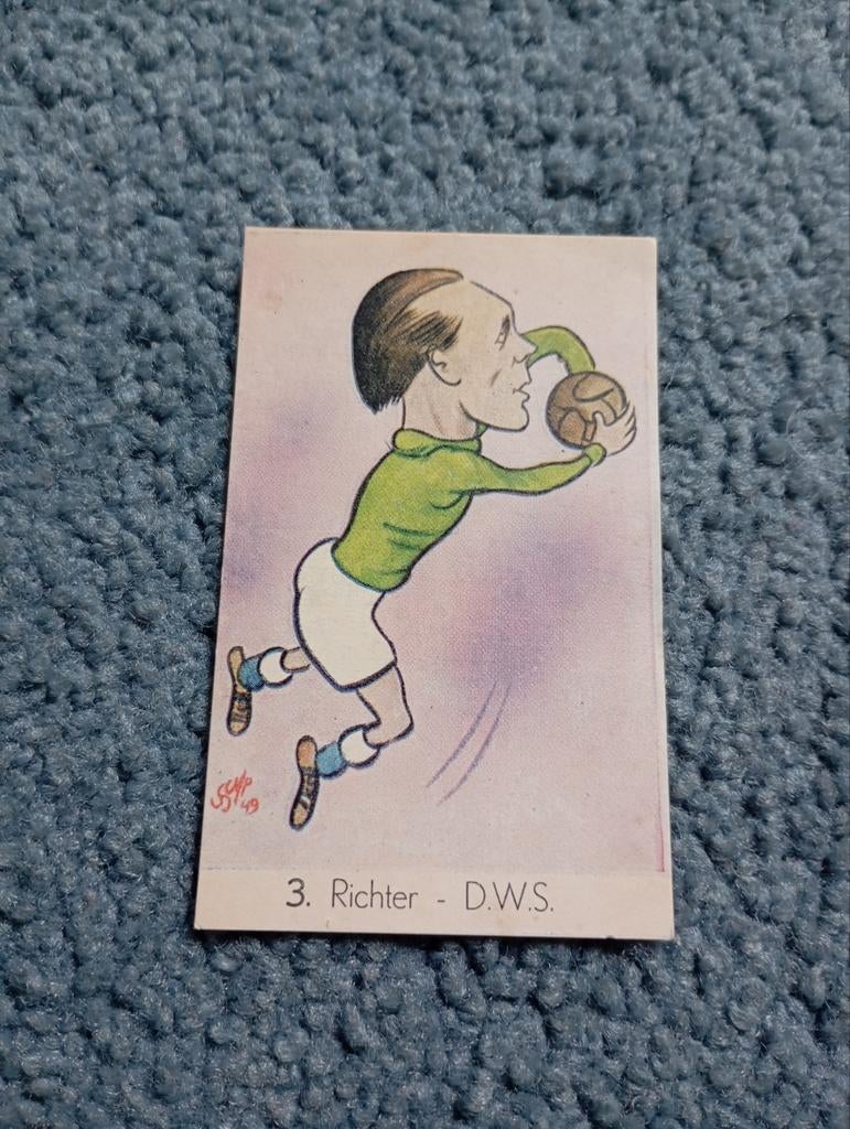 Vintage Richter DWS Voetbal  Plaatje, Verzamelen, Sportartikelen en Voetbal, Ophalen of Verzenden, Buitenlandse clubs