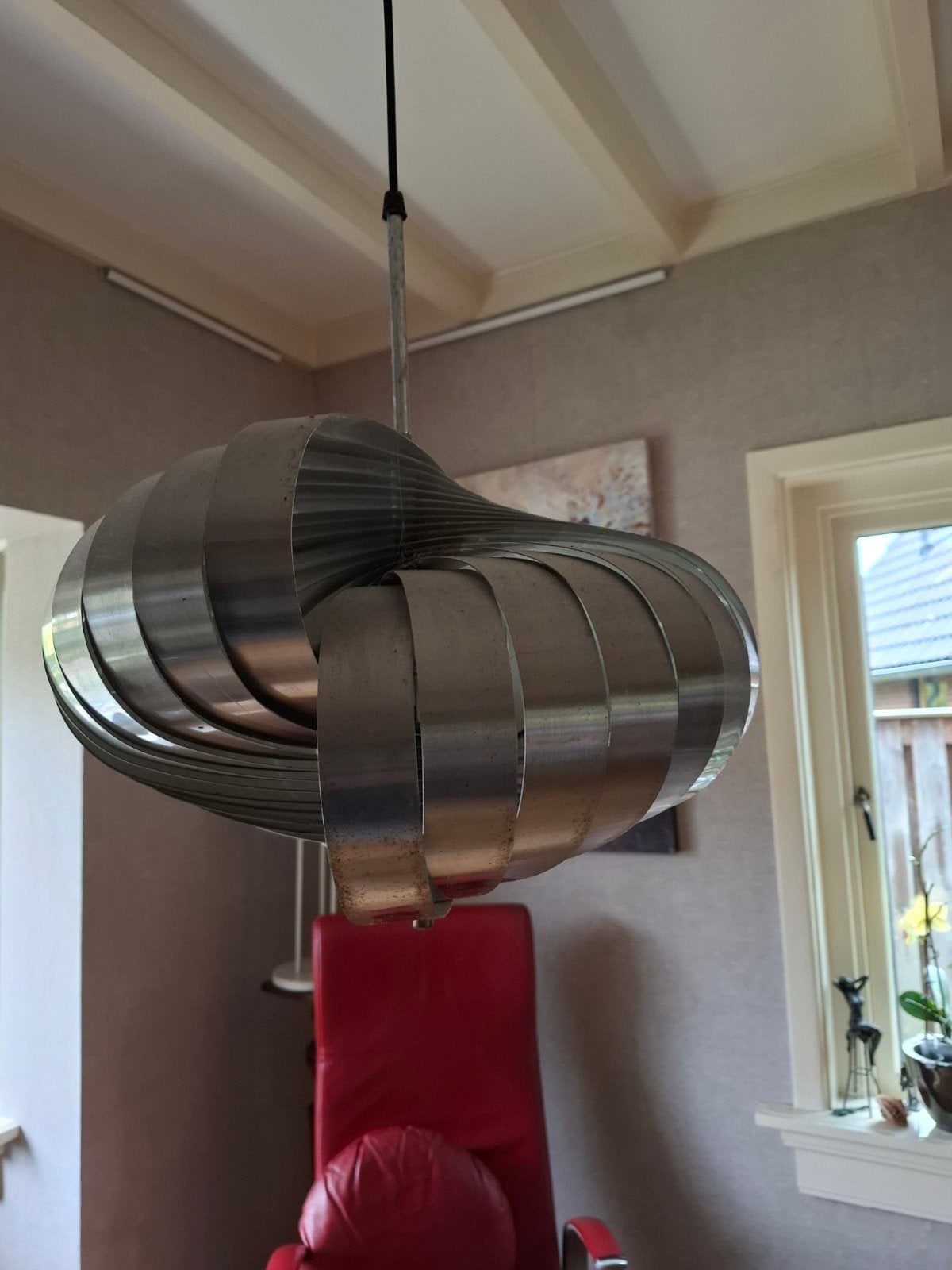 henri mathieu .Unieke originele hanglamp, Huis en Inrichting, Ophalen, Gebruikt, Jaren 60/70, E27 (groot)