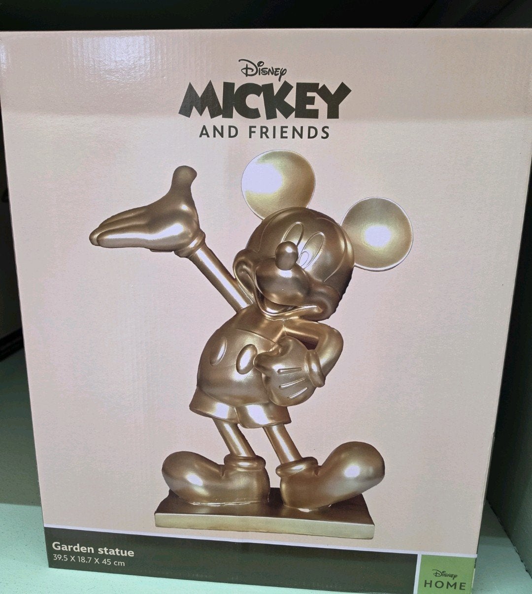 Mickey Mouse voor in de tuin goudkleurig, Ophalen of Verzenden, Nieuw, Kunststof, Overige typen