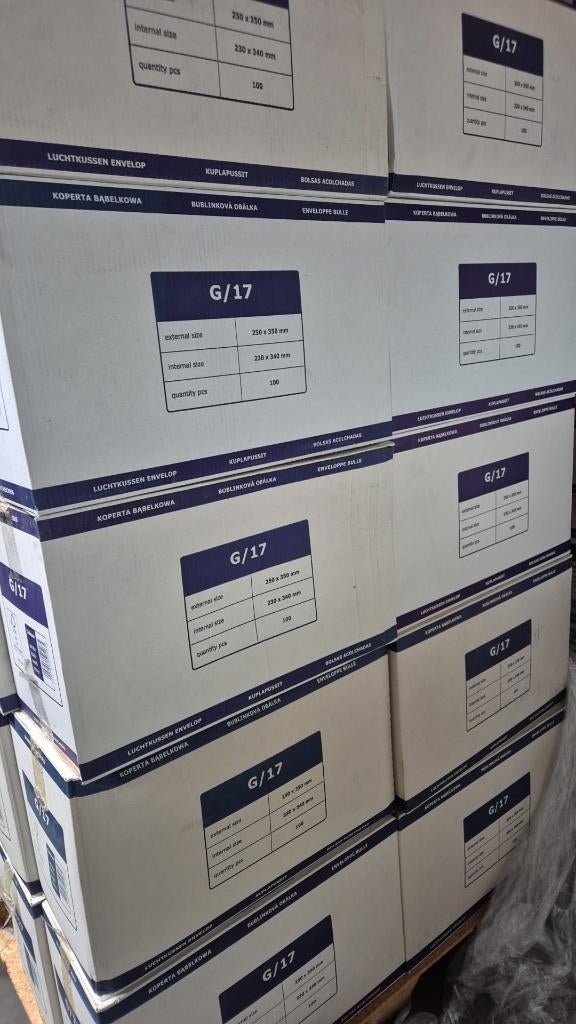 G17 Luchtkussen enveloppen 230 x 340, Postzegels en Munten, Brieven en Enveloppen | Nederland, Ophalen of Verzenden, Envelop
