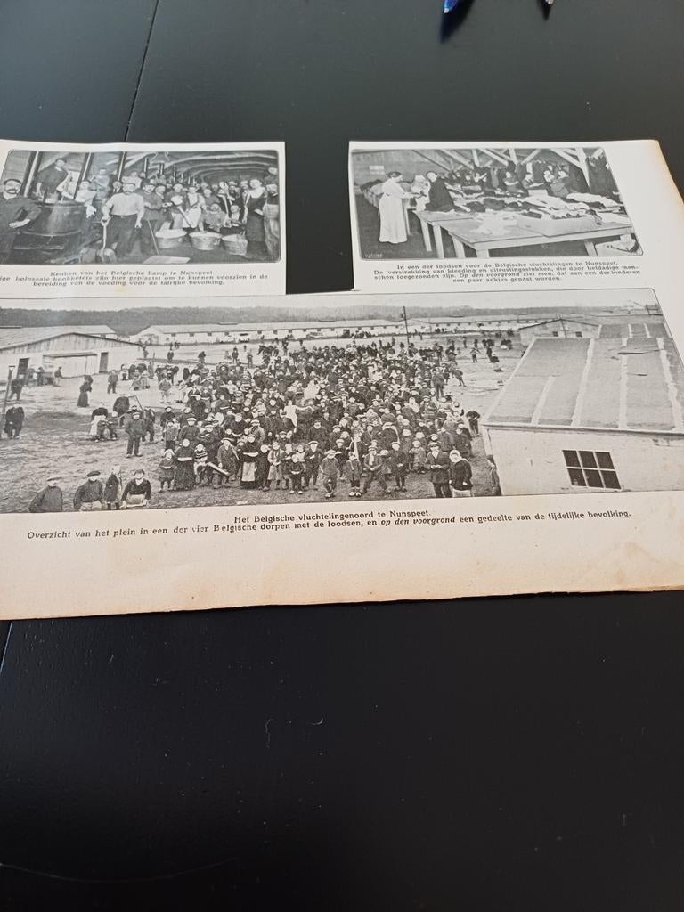 Knipsel Belgische vluchtelingen oord Nunspeet 1914, Verzamelen, Militaria | Algemeen, Ophalen of Verzenden, Landmacht, Nederland