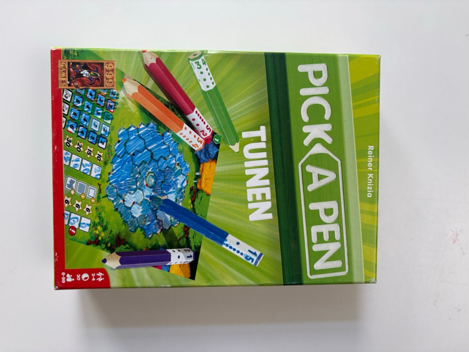 Pick a Pen: Tuinen - Roll & Write Spel, Een of twee spelers, Ophalen, Zo goed als nieuw