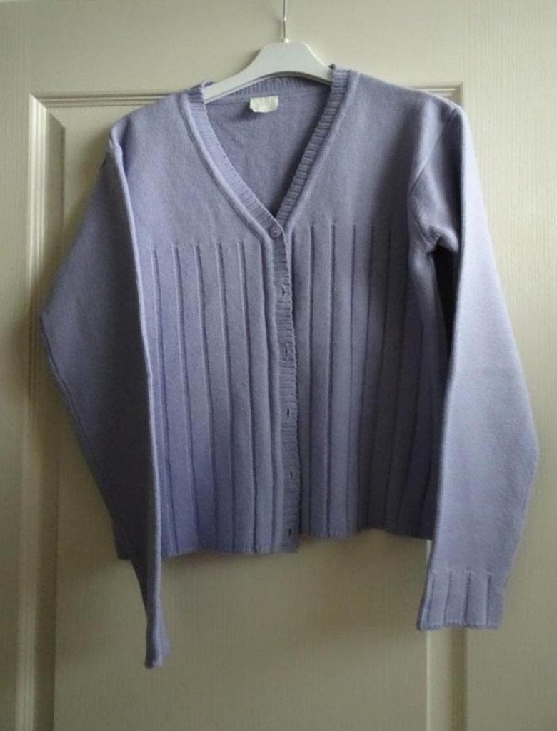 vesten - Lila en Beige maat L, Ophalen of Verzenden, Gedragen, Maat 42/44 (L), Paars