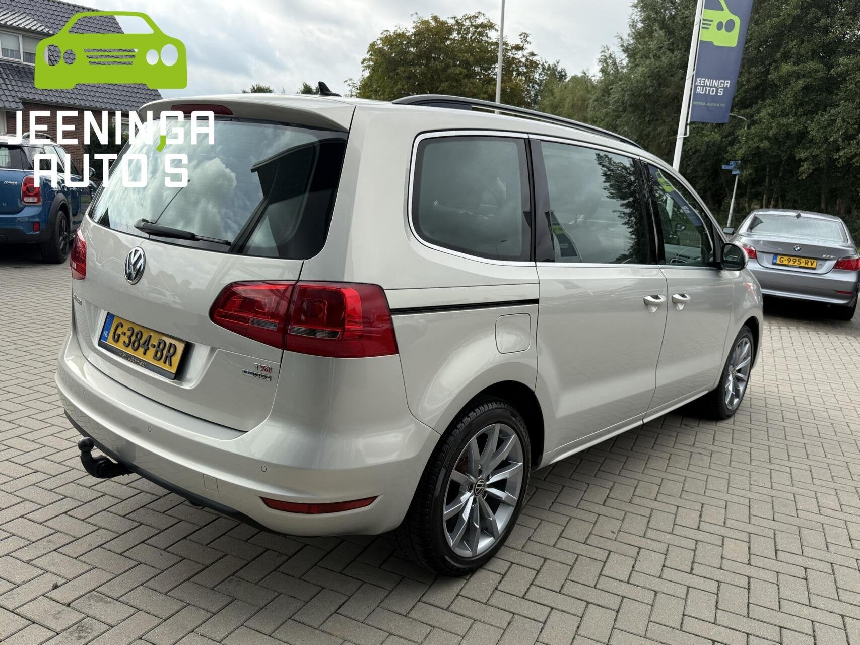 Volkswagen Sharan 1.4 TSI Highline 7p. |PDC|Navi|Elektrische, Auto's, Voorwielaandrijving, Euro 5, Stof, Zwart