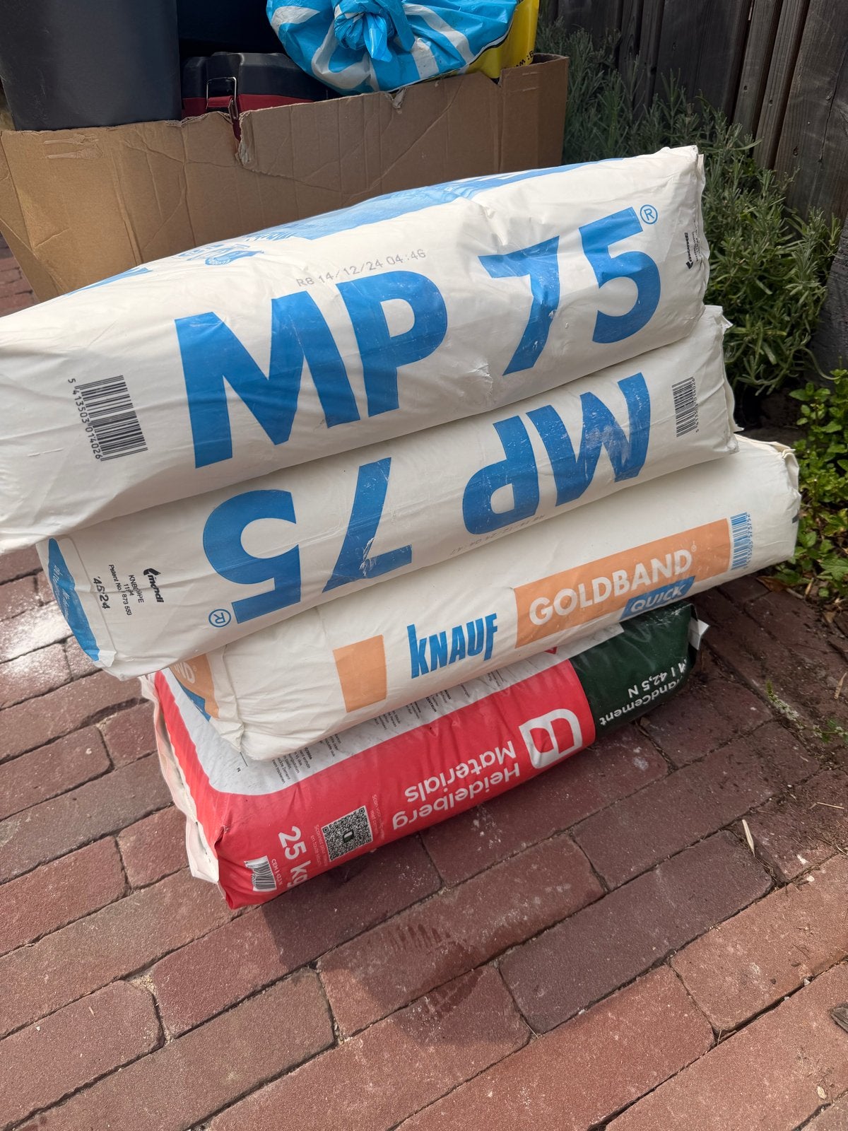 Knauf MP 75, Goldband en Cement - Over van verbouwing, Ophalen, Nieuw