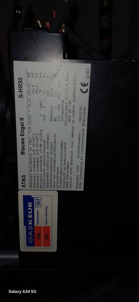 ATAG Blauwe Engel II S-HR35 onderdelen, Ophalen of Verzenden