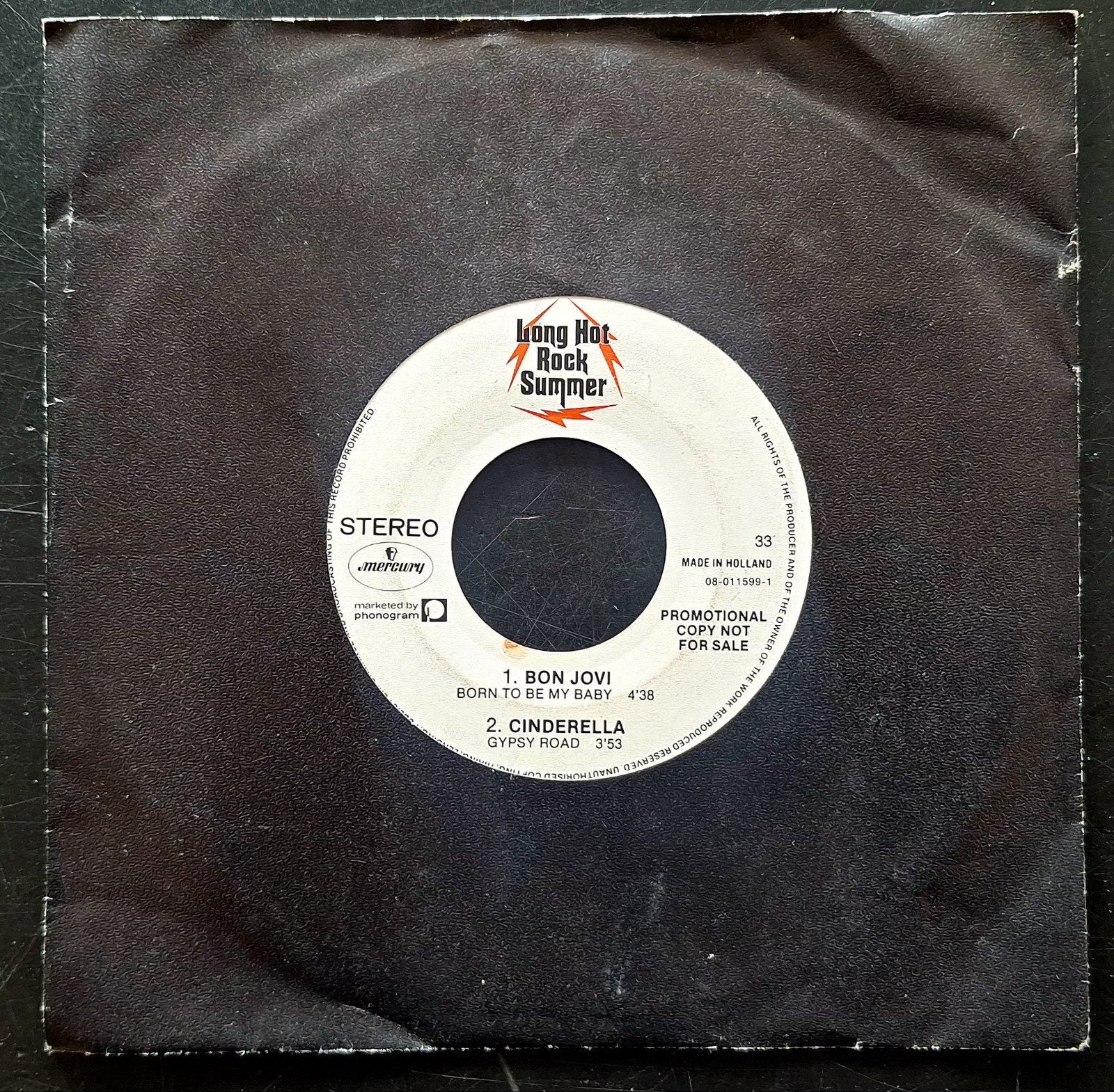 7"-EP/SINGLE  BON JOVI - Born To Be My Baby, Ophalen of Verzenden, Gebruikt