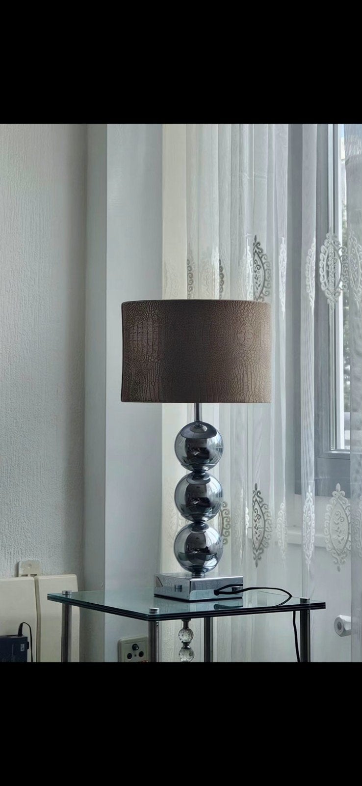lamp, Huis en Inrichting, Lampen | Lampenkappen, Ophalen, Zo goed als nieuw, Rond