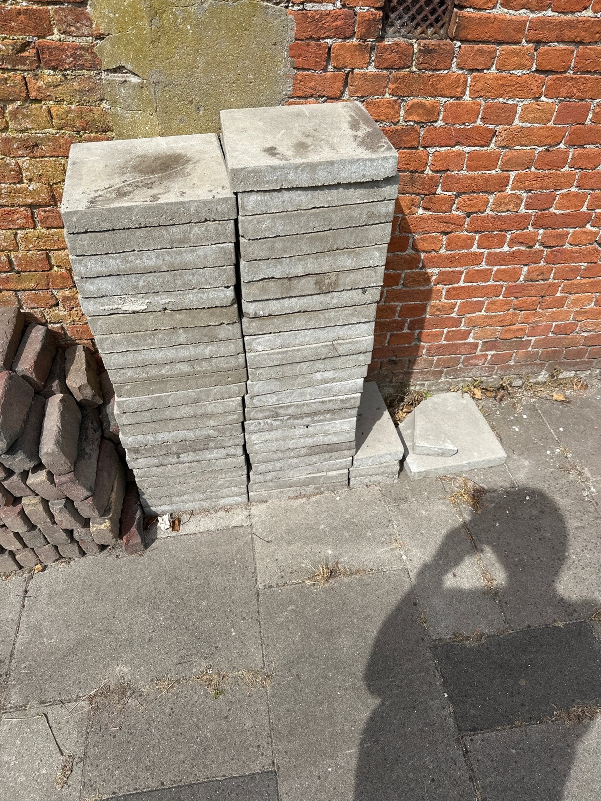 Gebruikte stoeptegels voor tuin of terras, Tuin en Terras, Ophalen, Gebruikt, Minder dan 5 m², Beton