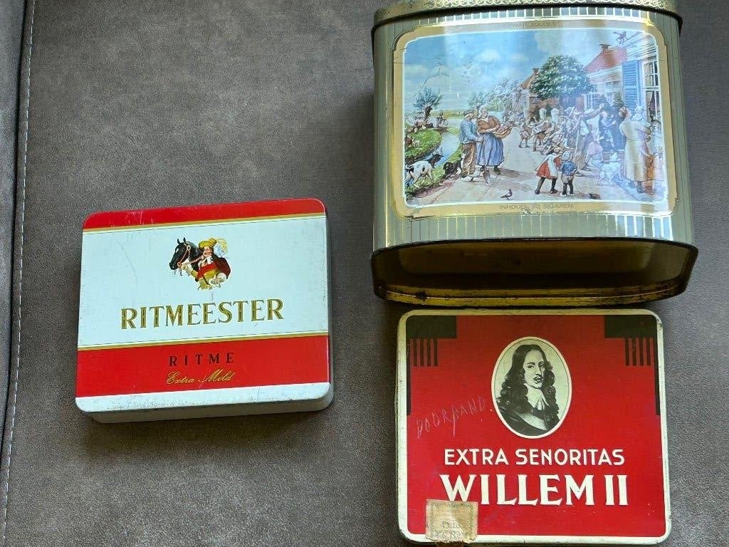 Oude sigaren blikken, Verzamelen, Ophalen of Verzenden, Gebruikt, Overige, Overige merken