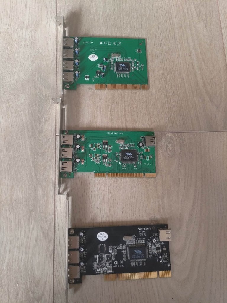 3x PCI USB 2.0 controller kaarten, Ophalen of Verzenden, Gebruikt