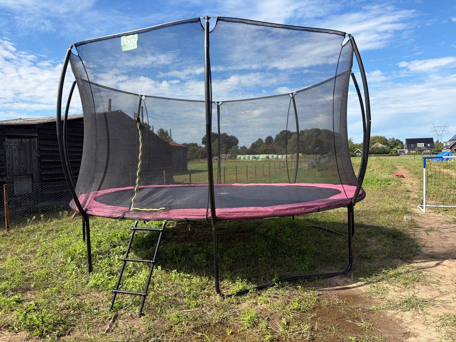 EXIT Toys Trampoline 427cm met veiligheidsnet en ladder