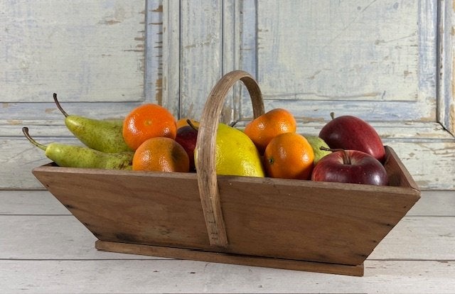 Vintage kleine houten pluk bak oogstbak fruitbak, Ophalen of Verzenden