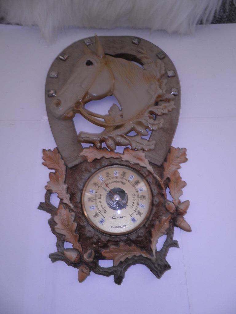 Vintage erref barometer., Gebruikt, Meerkleurig, Ophalen of Verzenden, Kunststof