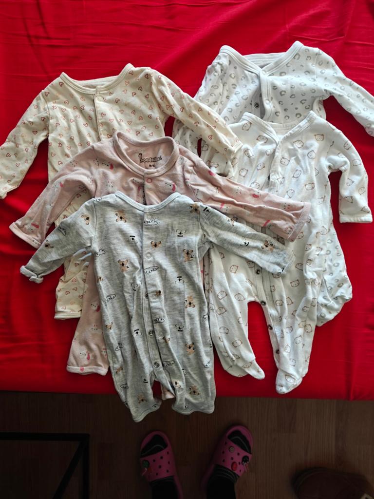 5x box pakjes maat 50/56, Kinderen en Baby's, Babykleding | Overige, Ophalen of Verzenden, Zo goed als nieuw, Diverse, Meisje