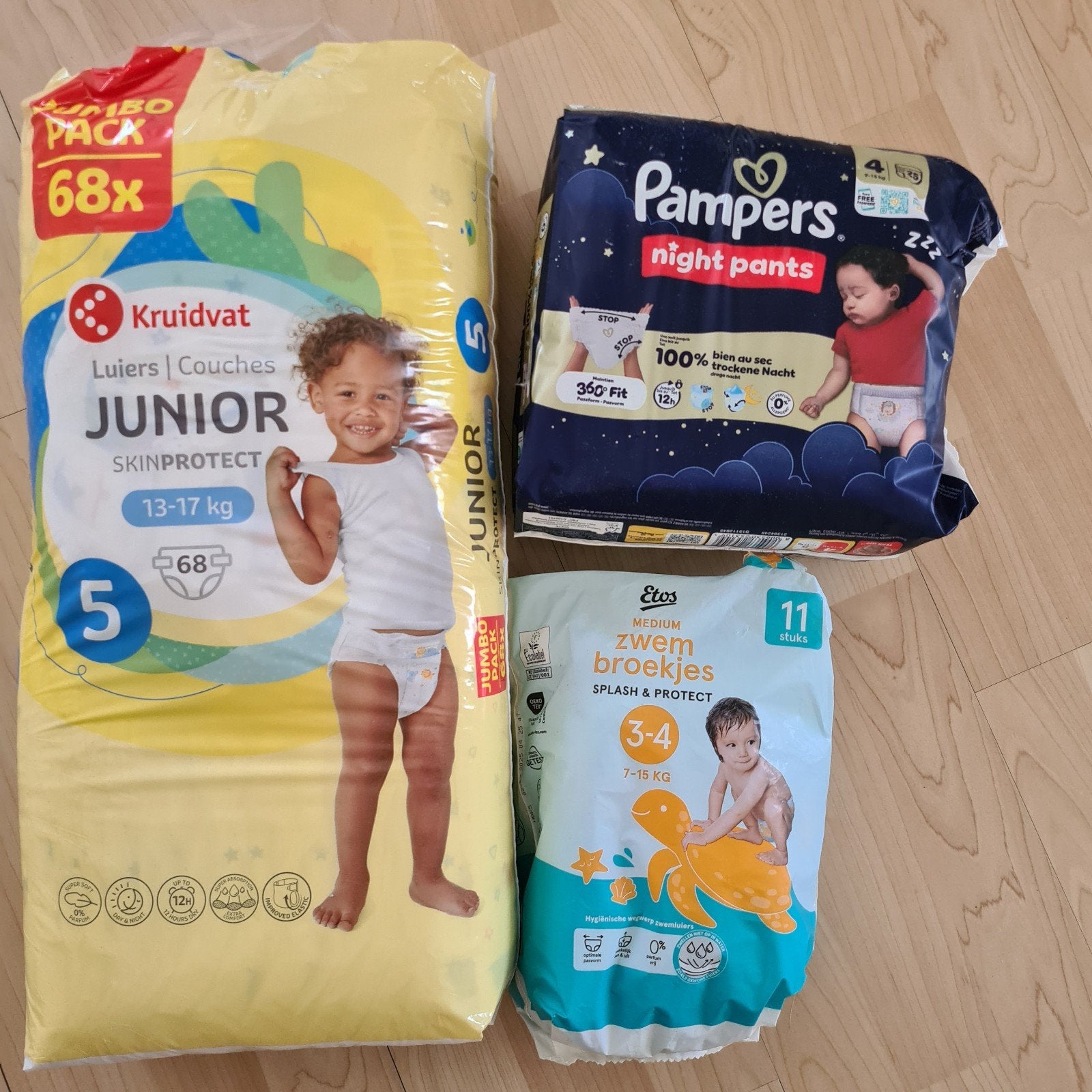 Luiers Kruidvat mt 5 + Pampers night pants mt 4, Ophalen, Nieuw, Overige typen
