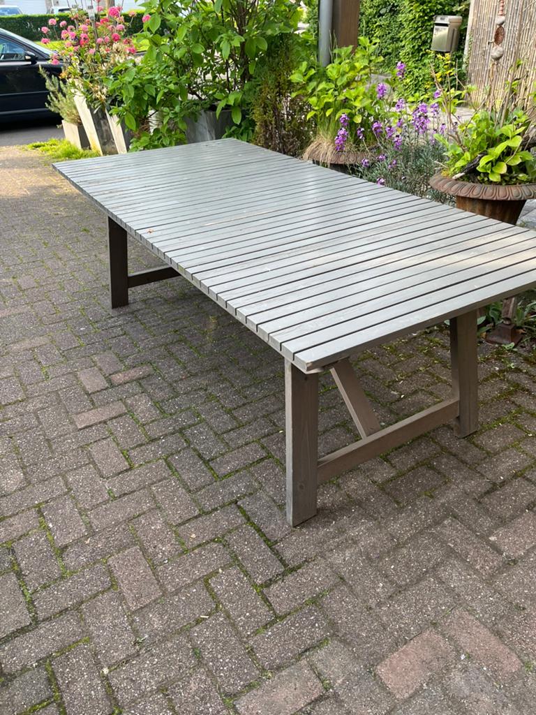 Grote houten inklapbare tuintafel, Ophalen of Verzenden, Zo goed als nieuw, Rechthoekig, Hout