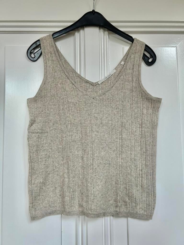 Yaya katoen-linnen top beige maat XS/D, Beige, Ophalen of Verzenden, Zo goed als nieuw, Maat 36 (S)