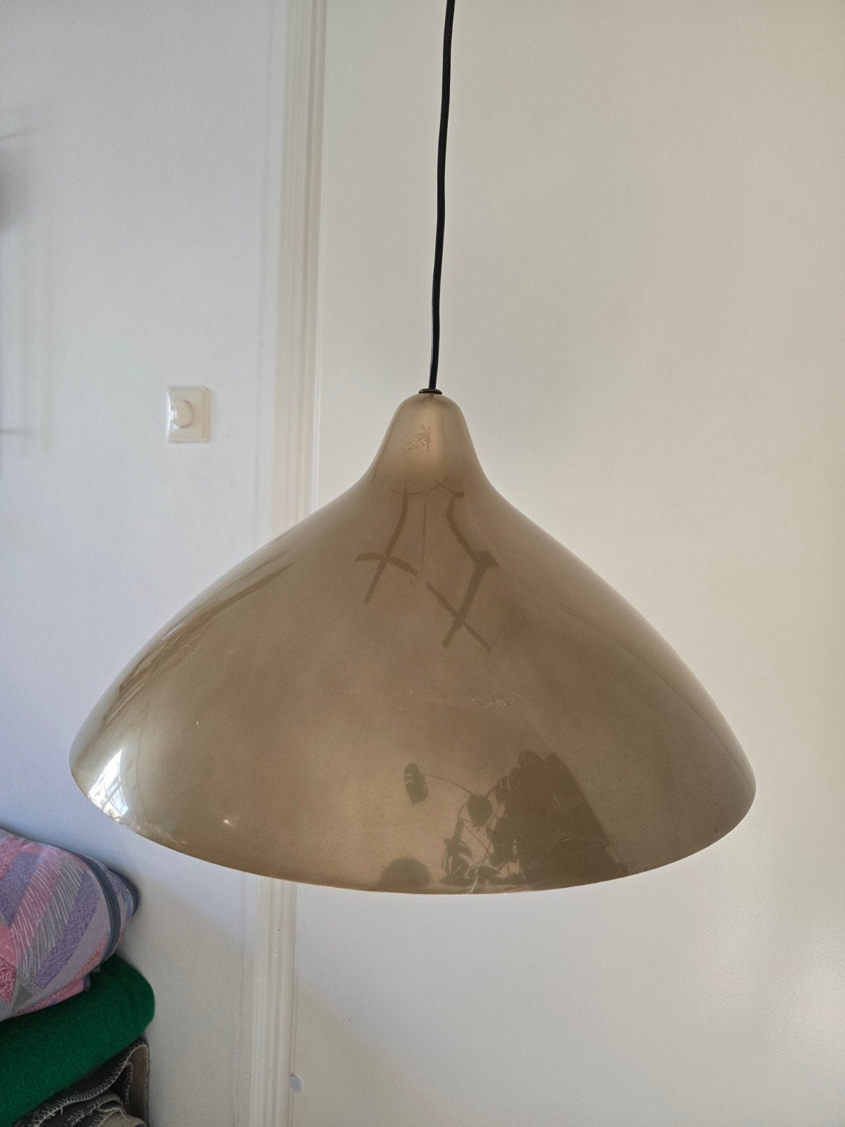 orno Designlamp Lisa Pape Johansson jaren 60 goudkleurig, Gebruikt, Vintage, Metaal, E27 (groot)