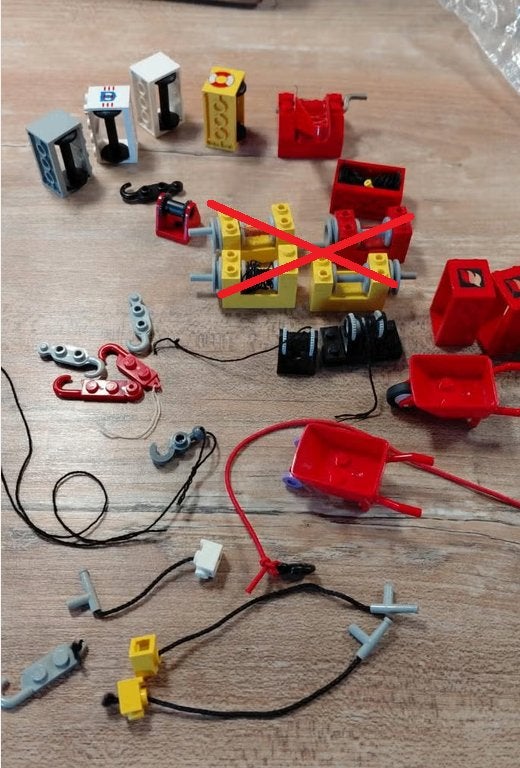 Lego Haspels katrollen lieren benzine slang enz, City, Lego, Accessoire, Ophalen of Verzenden