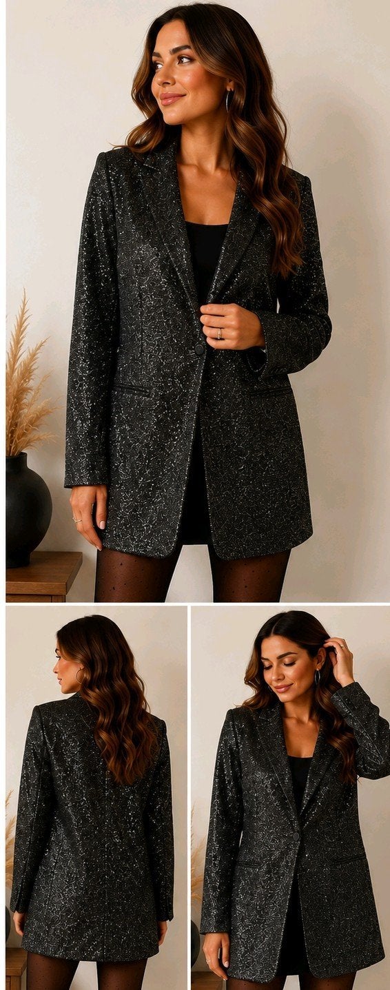 Blazer – Maat 36/S – Feestelijk & Chiq, Overige typen, Zwart, Nieuw, Ophalen of Verzenden