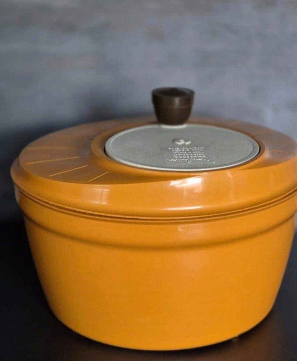Vintage Moulinex slacentrifuge - Oranje retro keukenitem, Kunststof, Ophalen of Verzenden, Overige merken, Oranje