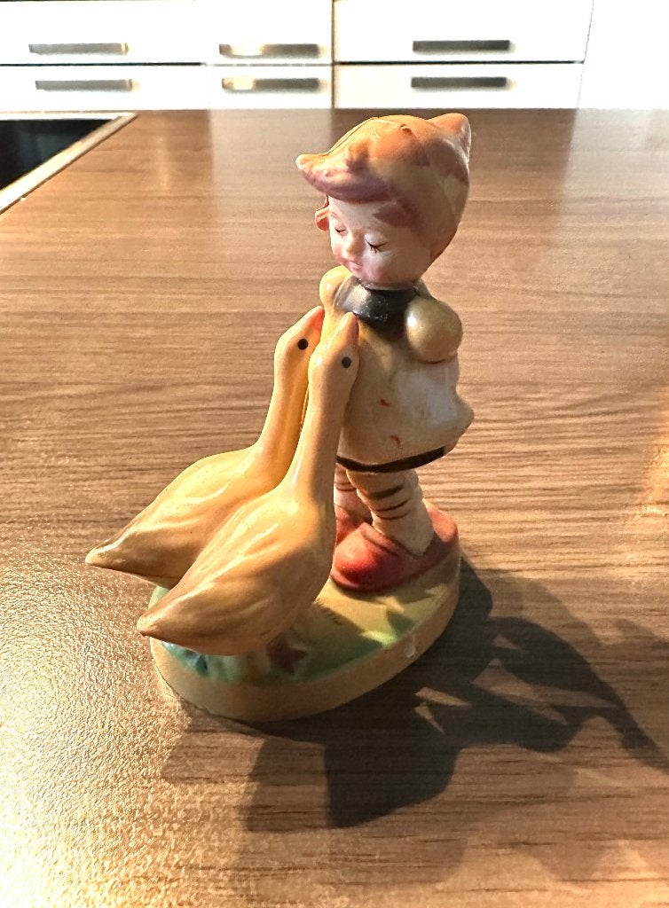 Celluloid Goebel Beeldje curiosa brocante vintage ganzen, Verzenden