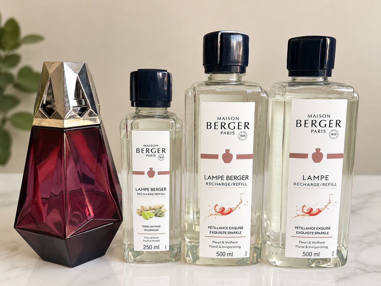 Lampe Berger set met navullingen, Meerkleurig, Ophalen of Verzenden, Zo goed als nieuw, Modern