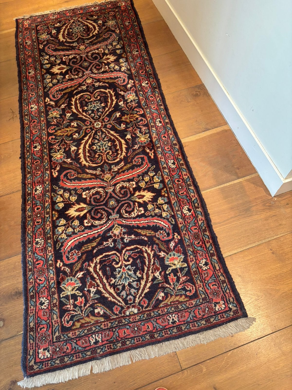 Perziische tapijt  2.10 x 80     50.00e, Ophalen, 200 cm of meer, 50 tot 100 cm, Zo goed als nieuw