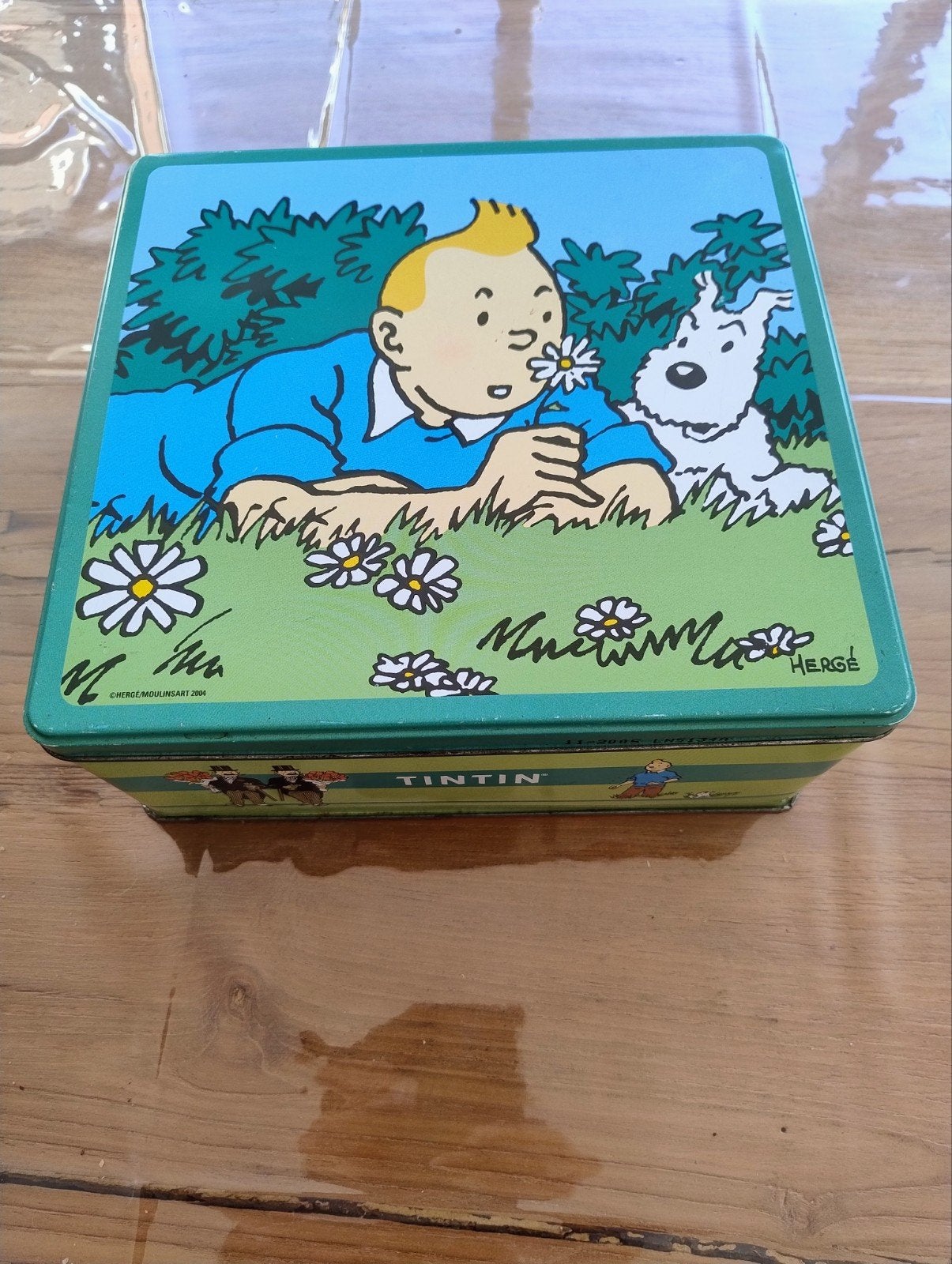 Vintage Kuifje Koekblik - Hergé Moulinsart 2001, Ophalen of Verzenden