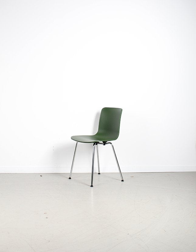 6x Vitra Hal Jasper Morrison Stoel Groen – Chroom, Niet ingevuld, Kunststof, Niet ingevuld, Ophalen of Verzenden