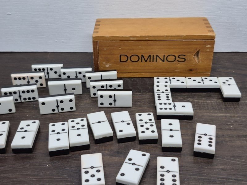 Vintage domino, Gebruikt, ., Ophalen of Verzenden, .