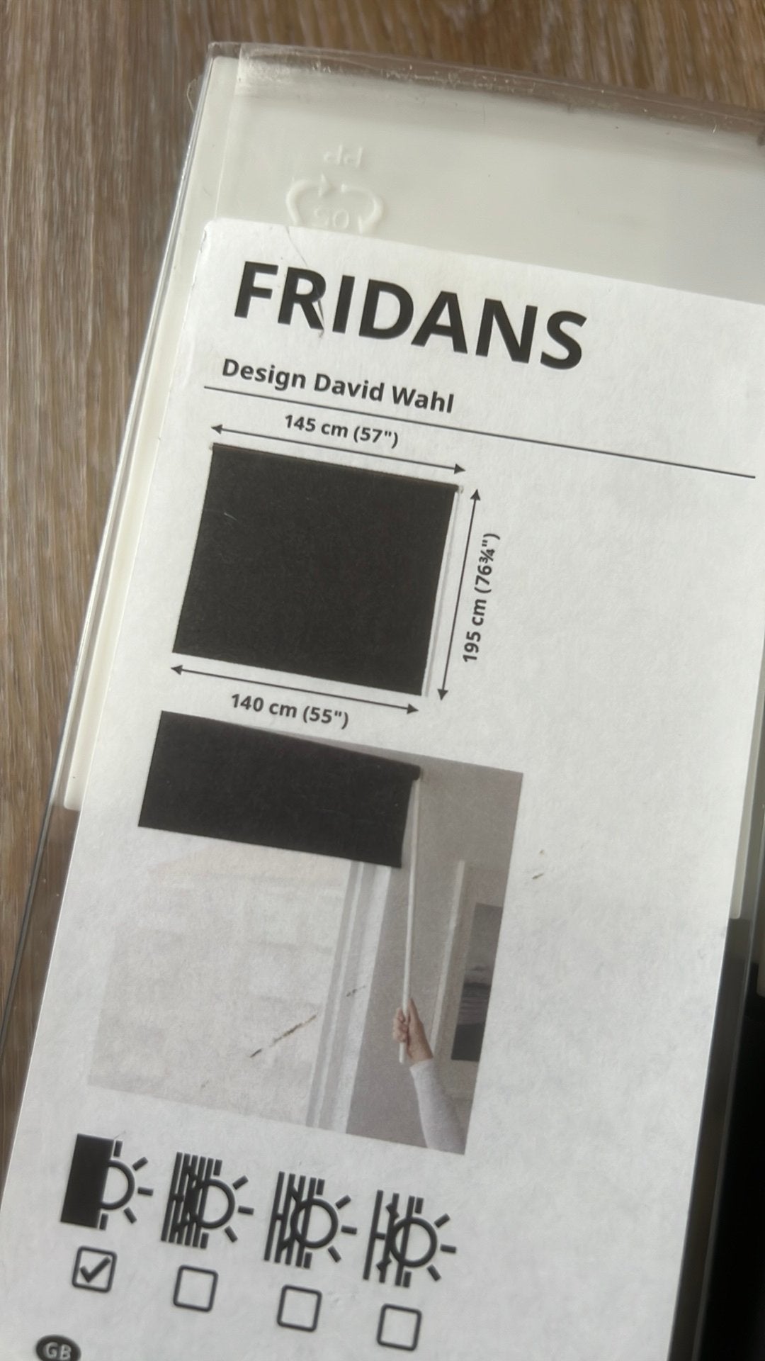 14x IKEA Fridans rolgordijn 140x195 cm, nieuw in verpakking, Ophalen, 100 tot 150 cm, Zwart, Nieuw