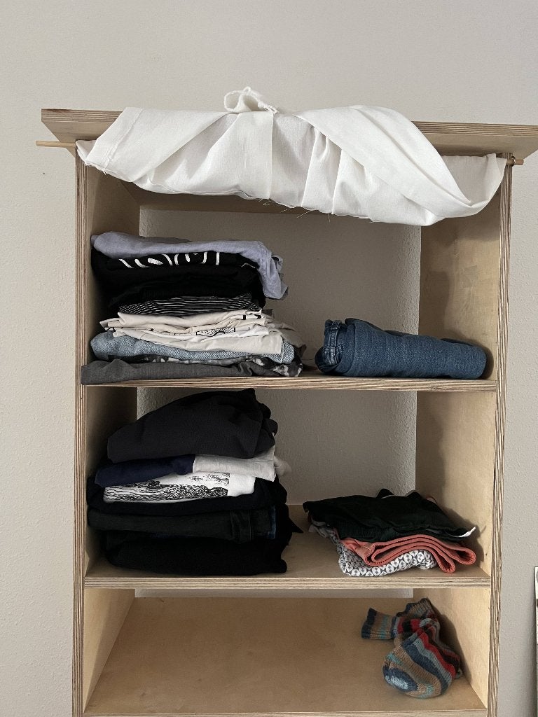Houten bureau/plank met schragen - 180x40 cm, Ophalen, Gebruikt, Minder dan 25 mm, Plank