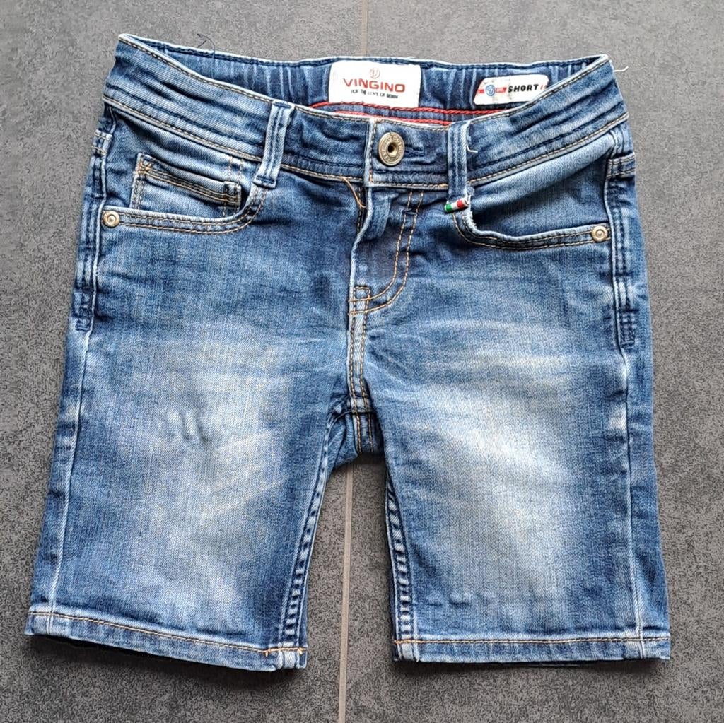 Vingino korte spijkerbroek maat 104, Kinderen en Baby's, Kinderkleding | Maat 104, Broek, Ophalen of Verzenden, Zo goed als nieuw