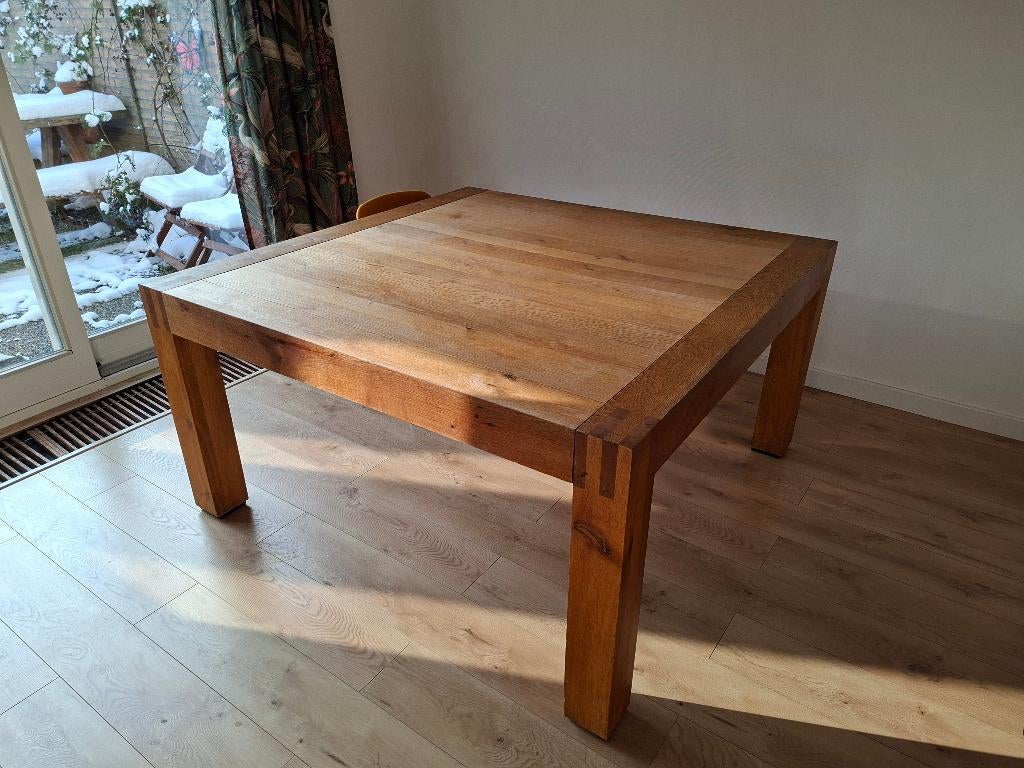 Vierkante Linteloo tafel, Ophalen, Gebruikt, Vijf personen of meer, 100 tot 150 cm