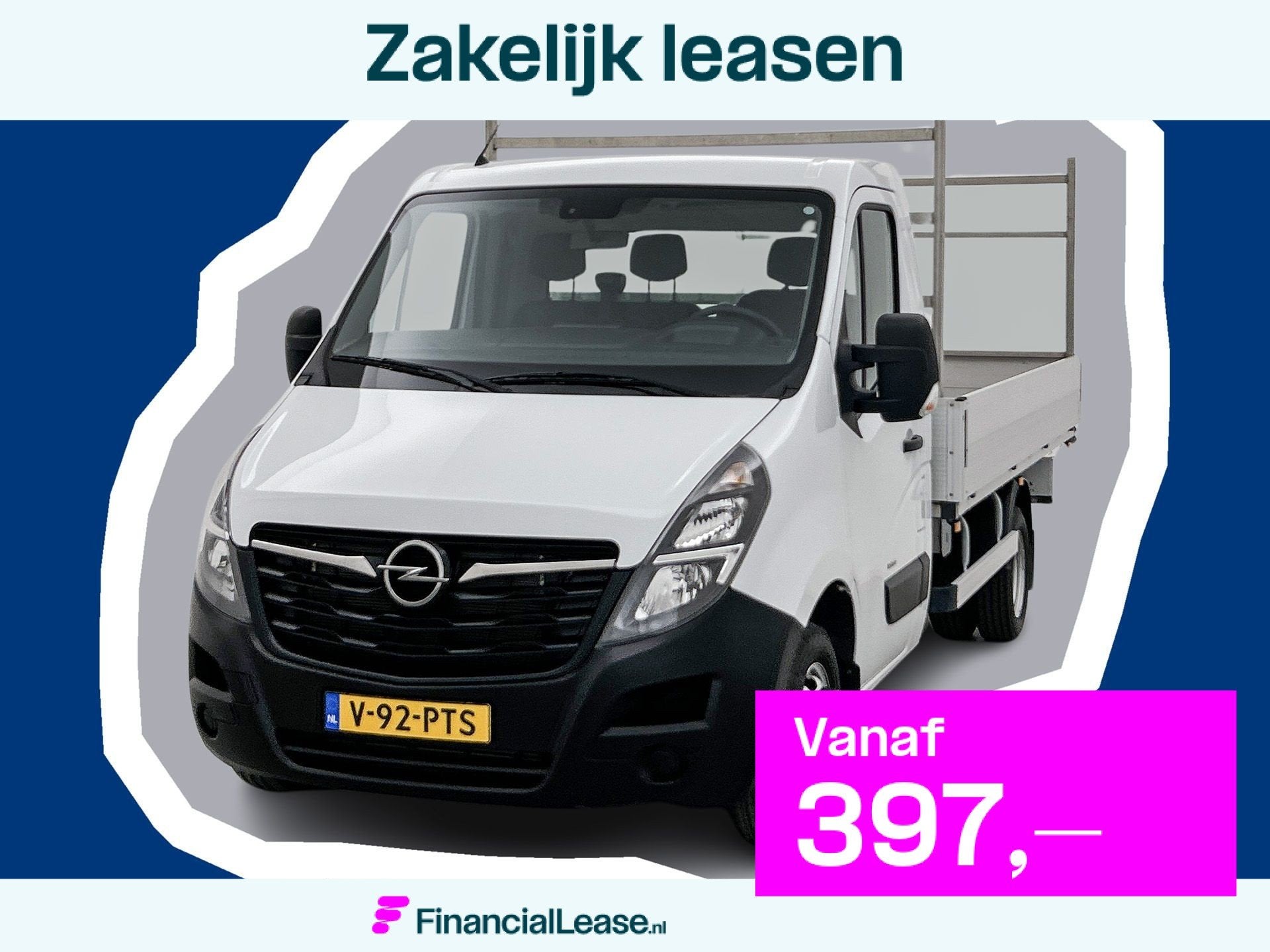 Opel Movano 2.3 Turbo L2H1 DL Open laadbak 146pk Trekhaak 35, 145 pk, Gebruikt, 4 cilinders, Met garantie (alle)