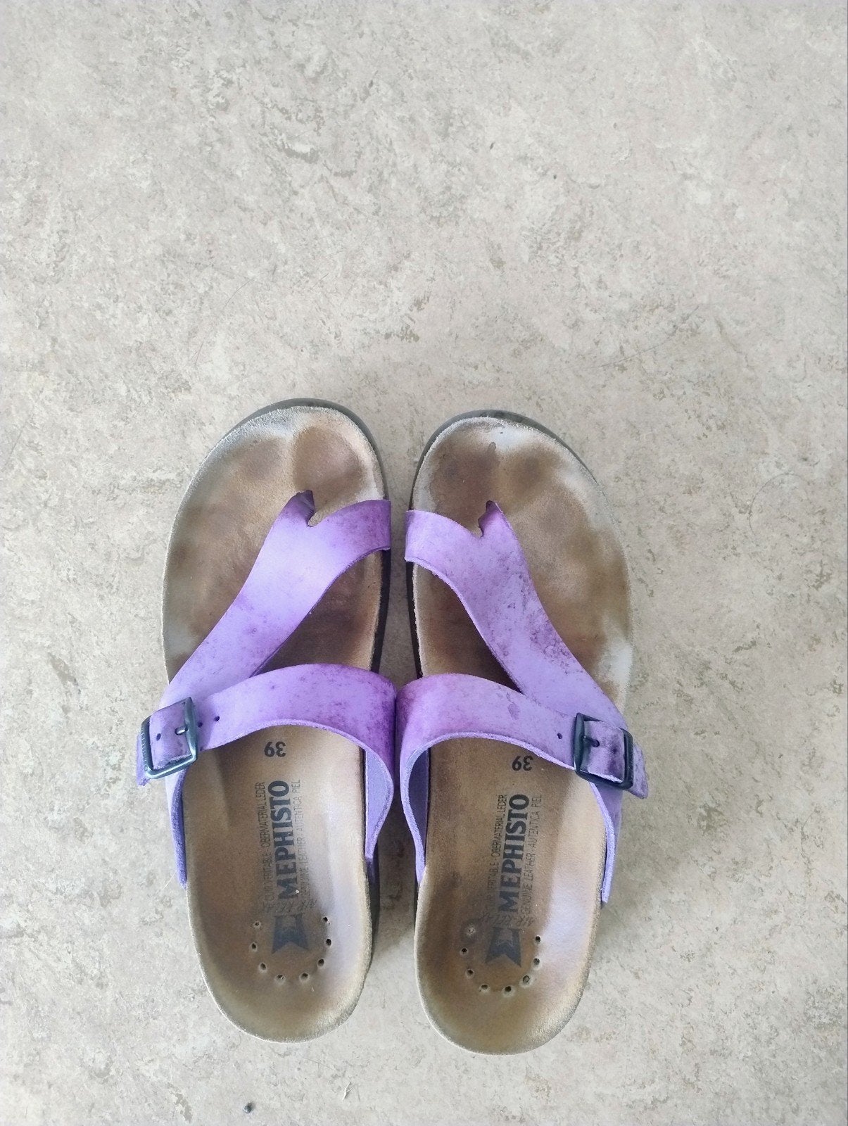 Mephisto sandalen maat 39 - purple, Gedragen, Ophalen, Slippers, Overige kleuren