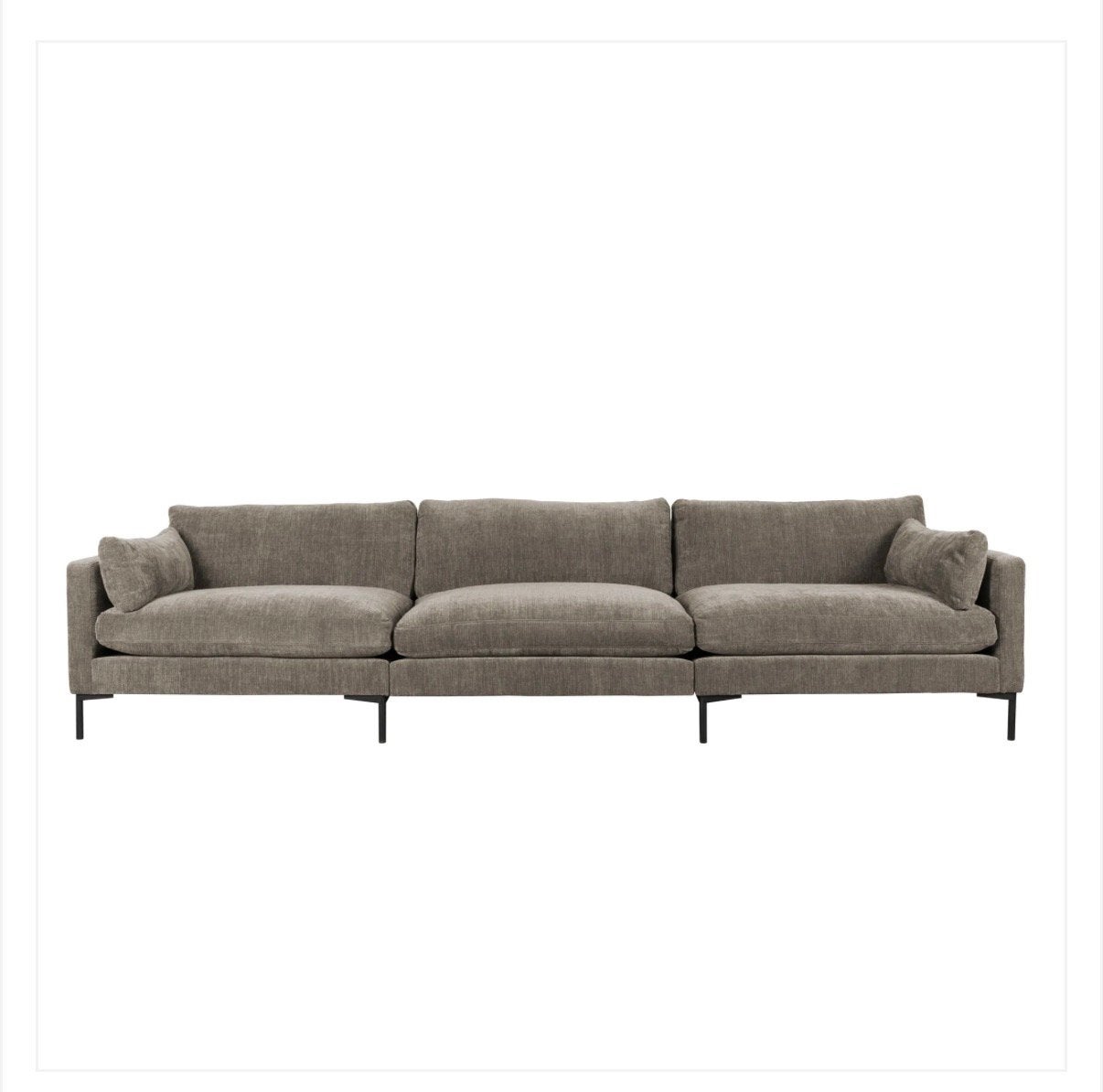 Zuiver summer 4.5 zits bank en hocker coffee bruin, Ophalen, Zo goed als nieuw, 75 tot 100 cm, 300 cm of meer