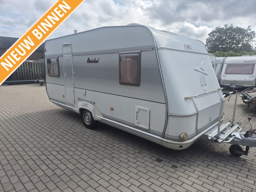 LMC Munsterland 475 RD + Voortent + Fietsendrager, Caravans en Kamperen, Caravans, Rondzit, Bedrijf, Overige typen, 4 tot 5 meter