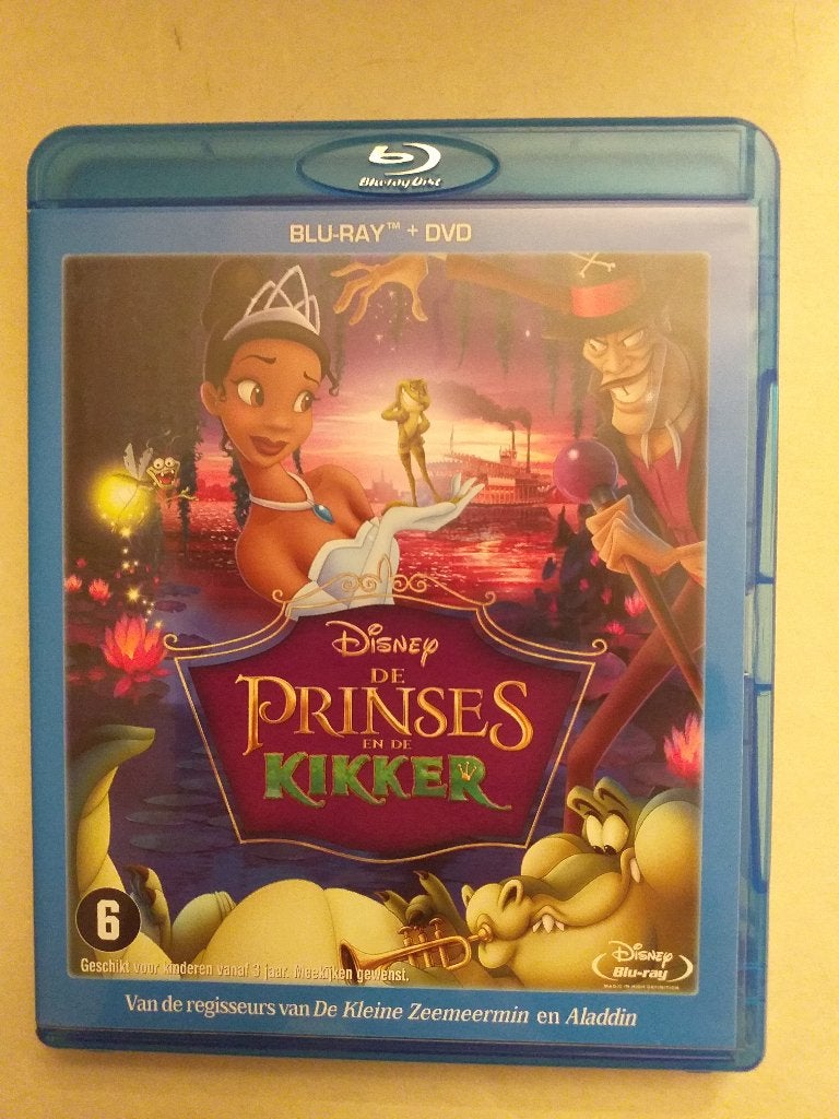 De Prinses En De Kikker Bluray + Dvd, Cd's en Dvd's, Blu-ray, Ophalen of Verzenden, Zo goed als nieuw, Tekenfilms en Animatie