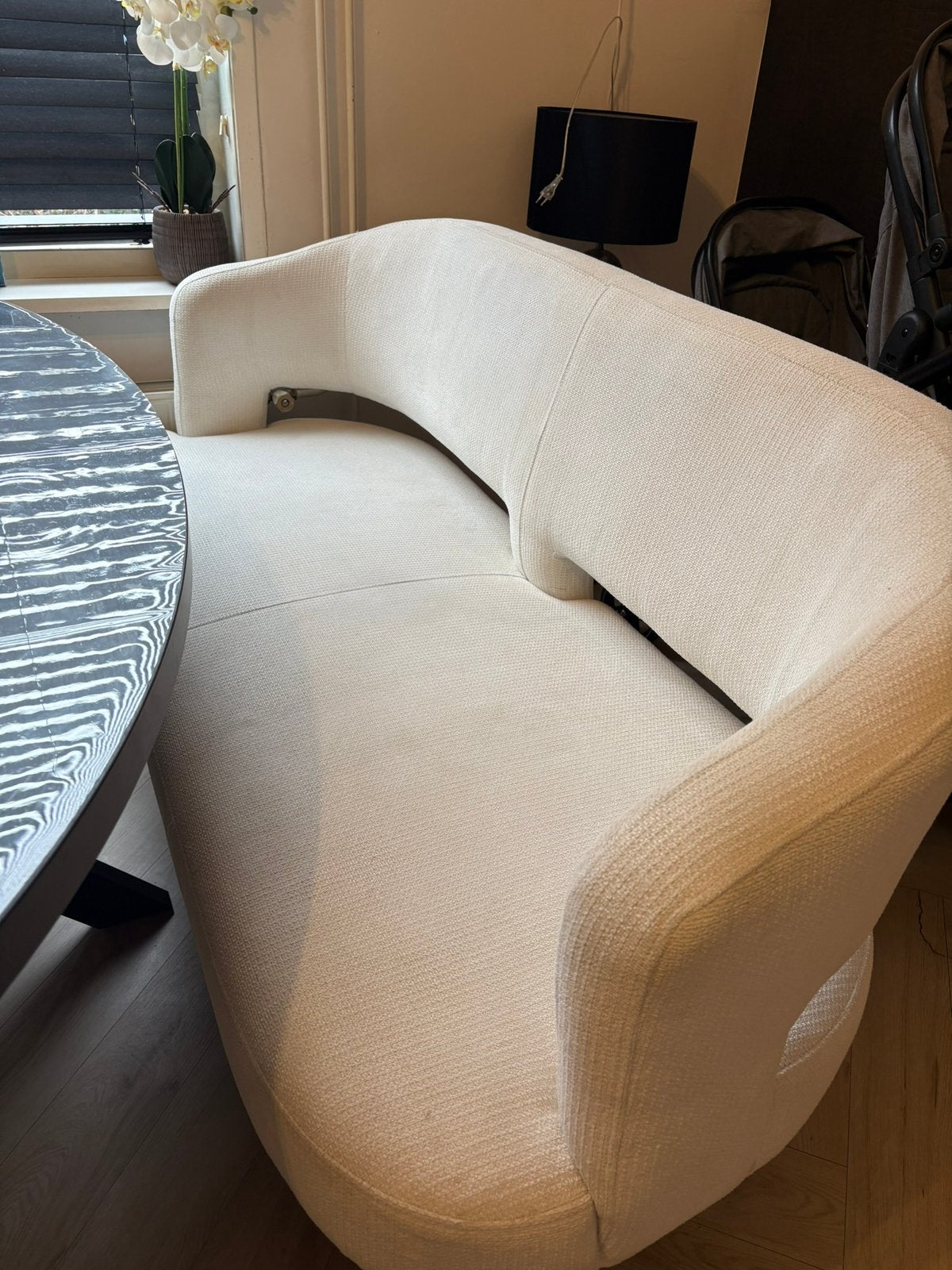 Eetbankje met 2 stoelen, Huis en Inrichting, Ophalen, Minder dan 75 cm, 150 tot 200 cm, Tweepersoons